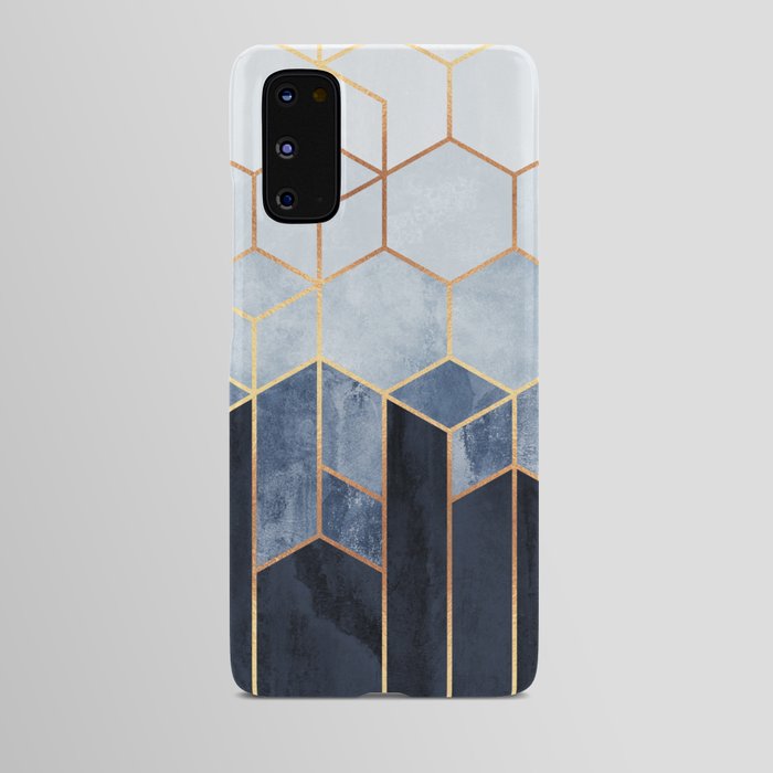 Soft Blue Hexagons Android Case