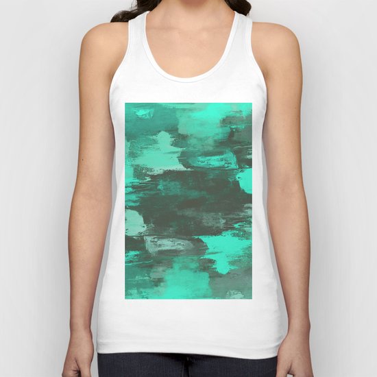 Chill Factor - Abstract cyan blue painting Unisex Tank Top