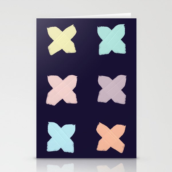 Abstract acrylic crosses Stationery Cards