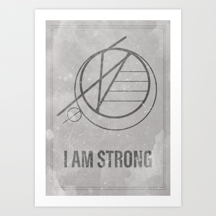 I Am Strong Magic Sigil Art Print