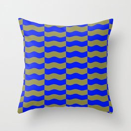 Wiggle Blue any pea Throw Pillow
