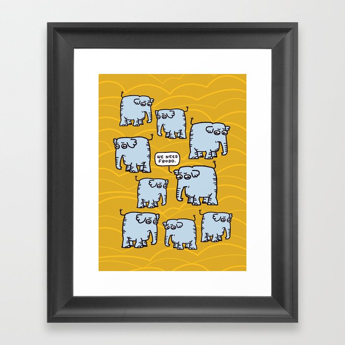 Elephant Cluster Framed Art Print