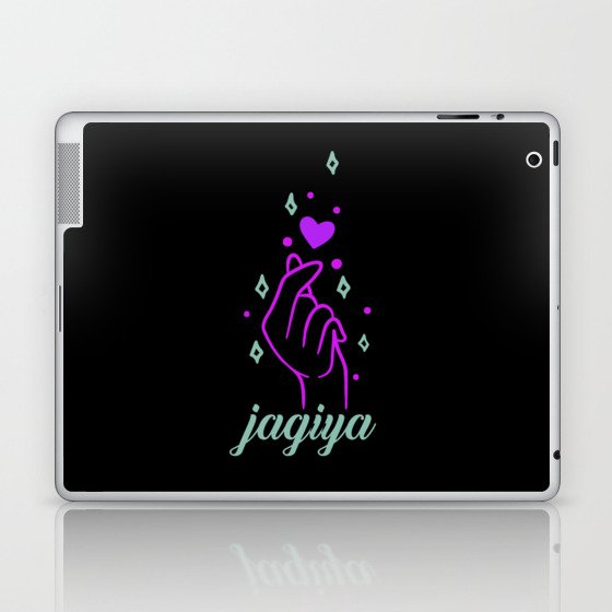Jagiya Korea Korean Heart K Pop Love Heart Finger Laptop & iPad Skin