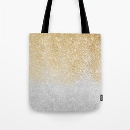 Gold and Silver Glitter Ombre Luxury Design Tote Bag