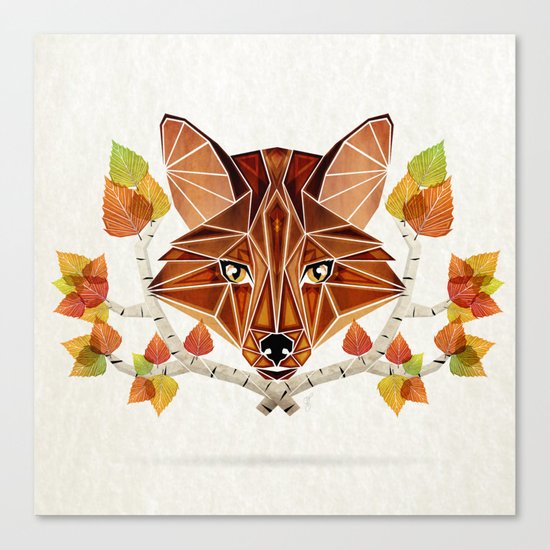 fox autumn Canvas Print