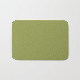 Dark Green-Brown Solid Color Pantone Spinach Green 16-0439 TCX Shades of Green Hues Bath Mat