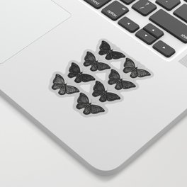 Monarch Butterfly - Black and White Sticker