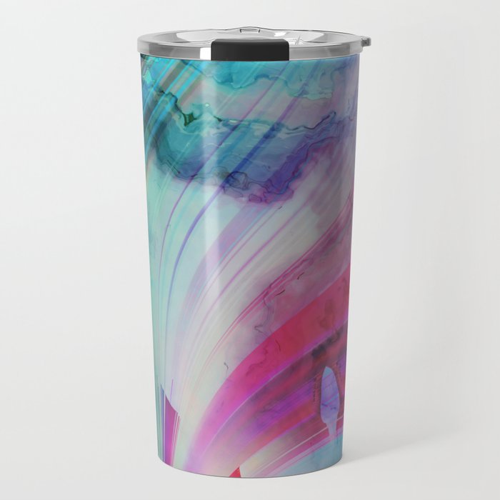 pastel geometrical asbtract Travel Mug