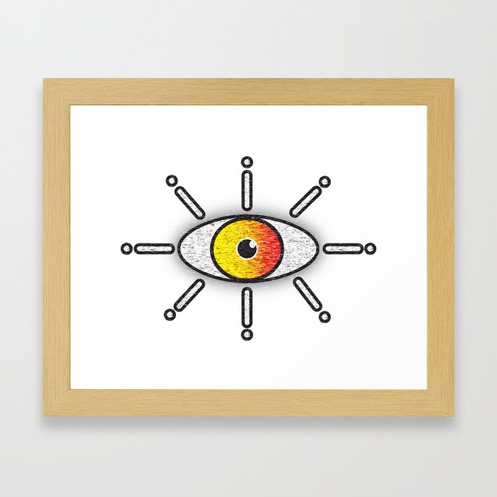 Eye of God - Orange Framed Art Print