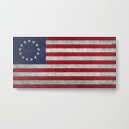 USA Betsy Ross flag - Grungy Style Metal Print