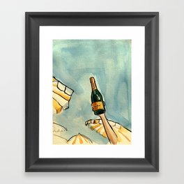 Summer champagne Veuve Clicquot poster  Framed Art Print