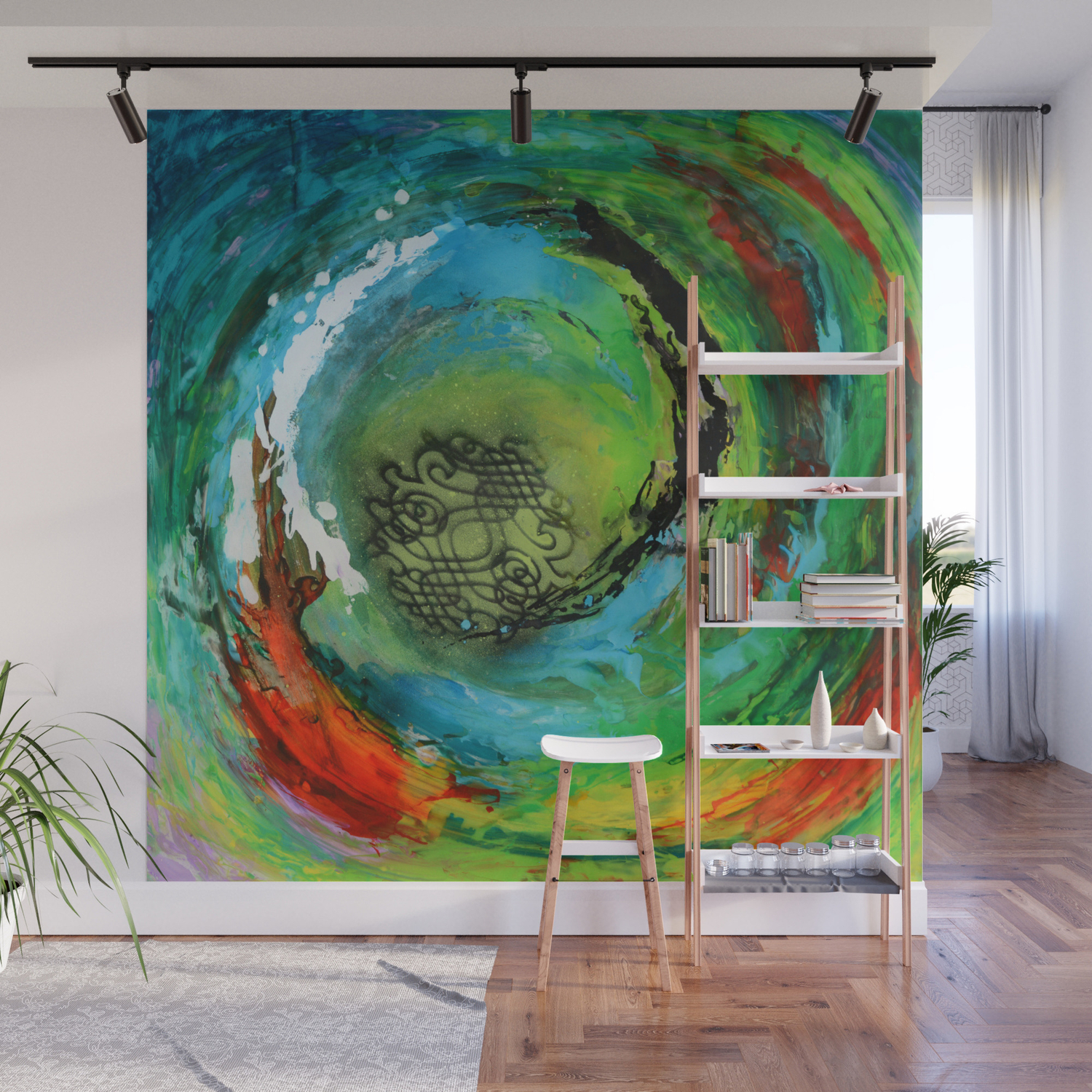 Maelstrom Captivating Abstract Painting Wall Mural By