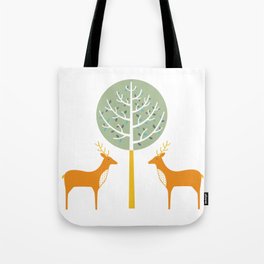 Deer Tree Tote Bag