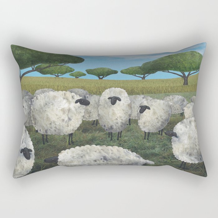 greener pasture Rectangular Pillow