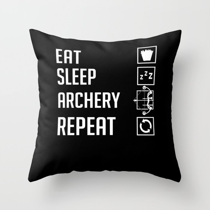 Archery Bows Arrows Deer Hunting Archer Throw Pillow