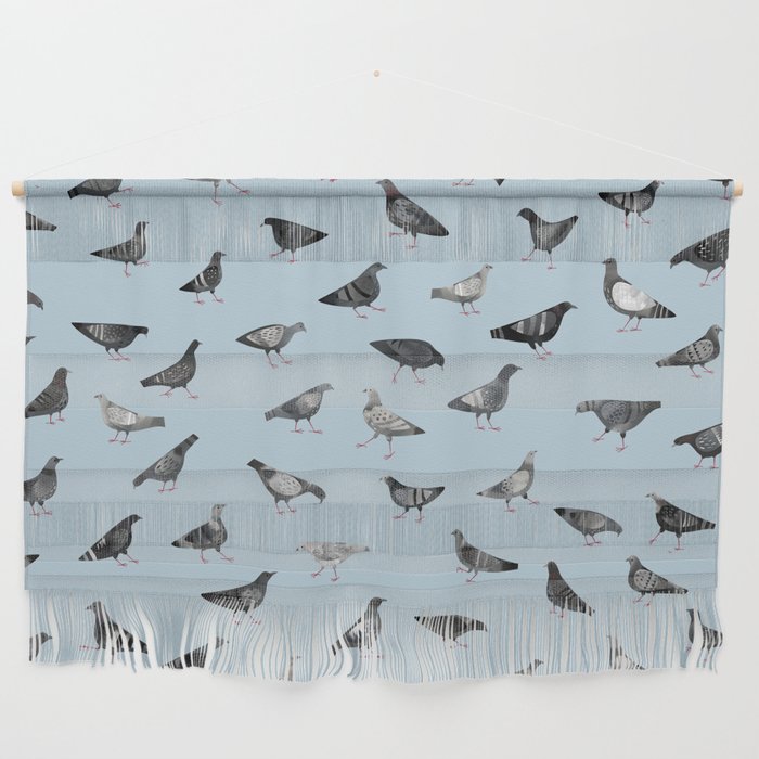 Pigeons Doing Pigeon Things Wall Hanging