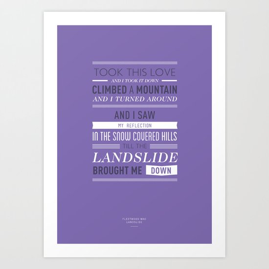 Lyrical Type - Landslide Art Print
