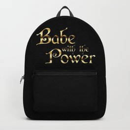 Labyrinth Babe With The Power (black bg) Backpack