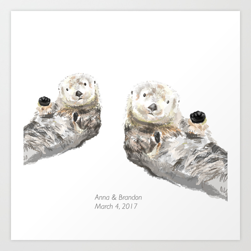 Sea Otter Custom Art Print By Triplestudio Society6