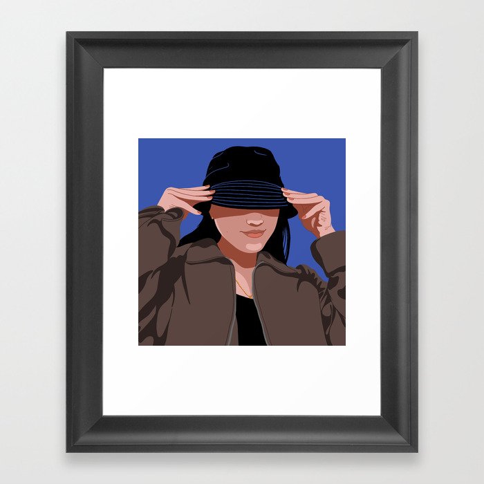 Bucket Hat Framed Art Print