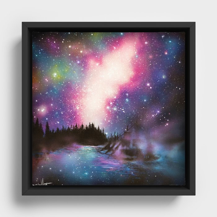 Lakeside Nebula Framed Canvas