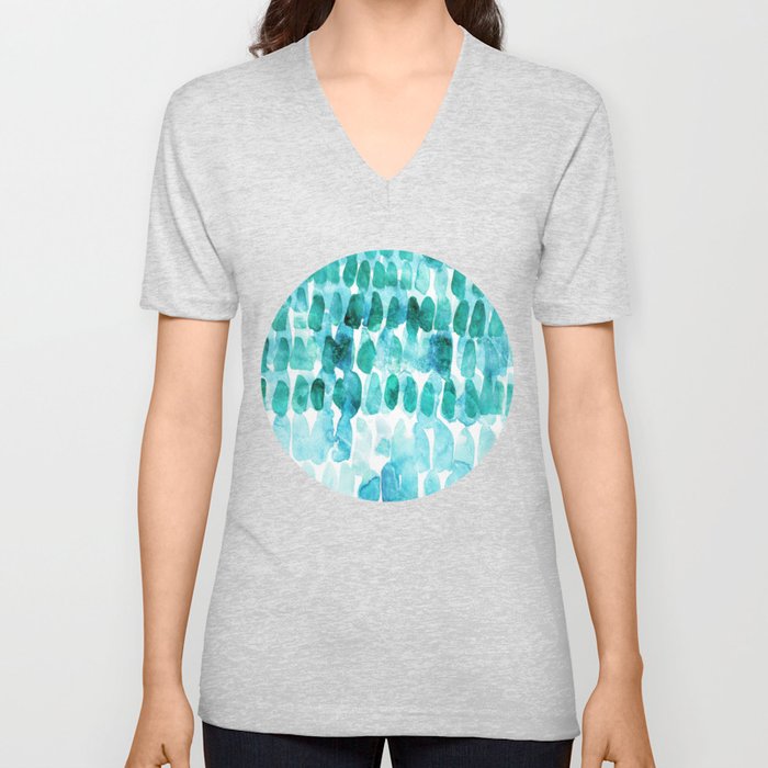 Abstract Ocean Dreams V Neck T Shirt
