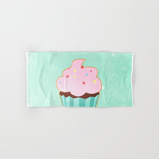 Cupcake tasty, sweet illustration Hand & Bath Towel