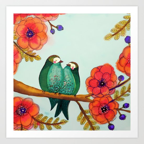 feather bellies Art Print