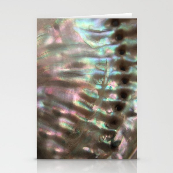 Shimmery Greenish Pink Abalone Mother of Pearl Stationery Cards