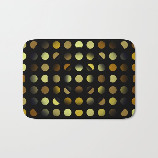 Golden moons dark circles Bath Mat