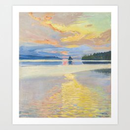 Akseli Gallen-Kallela - Sunset over Lake Ruovesi Art Print