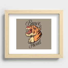 Vintage Tiger Recessed Framed Print
