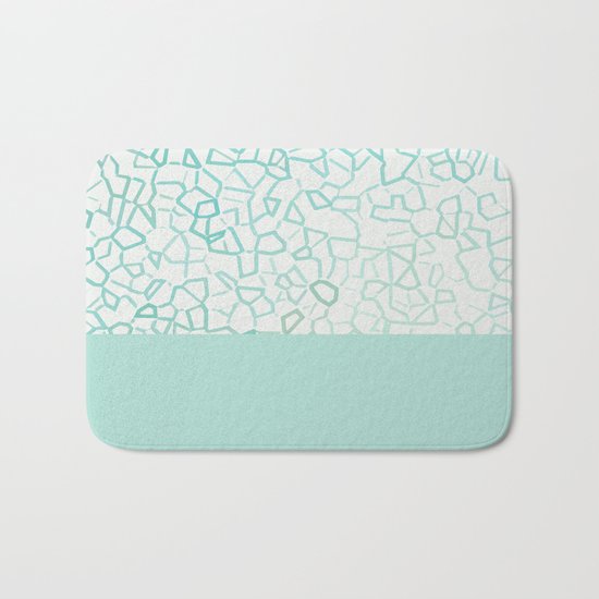 Abstract on Turquois Bath Mat