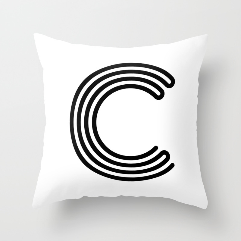 Letter C Throw Pillow By Typogram Society6