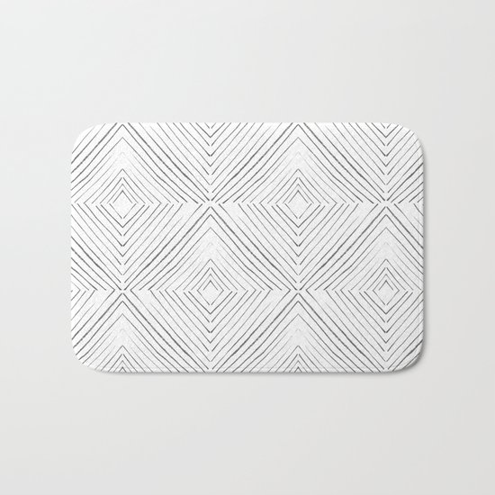 Black Lines Bath Mat