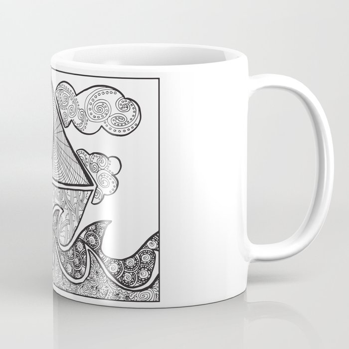 Doodle Boat Coloring Page And Color In Coffee Mug By Momsandcrafters Society6
