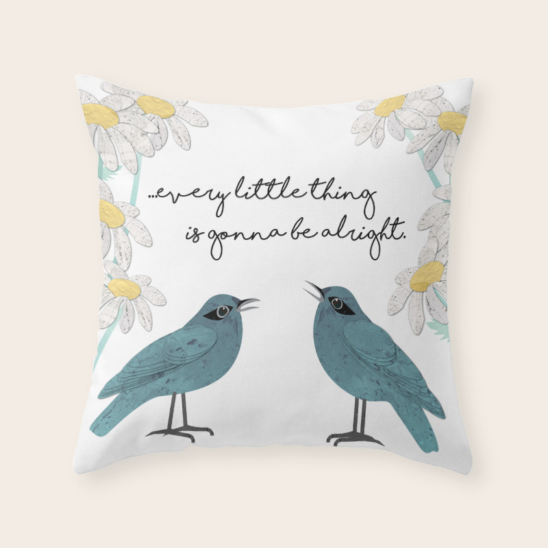 Three Little Birds Part 2 Throw Pillow By Kendra Shedenhelm Society6