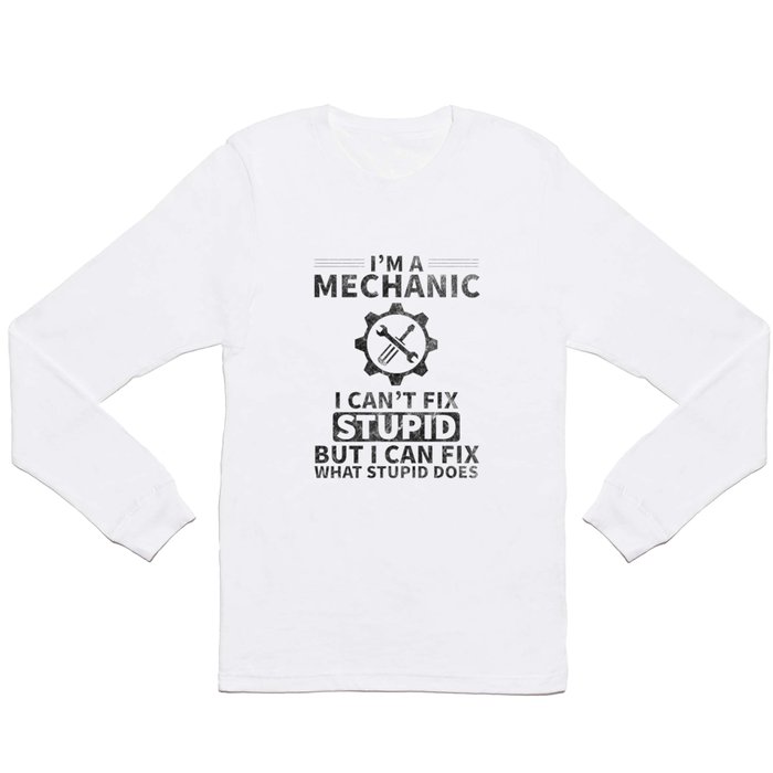 Mechanic Long Sleeve T Shirt by Tux Quane | Society6