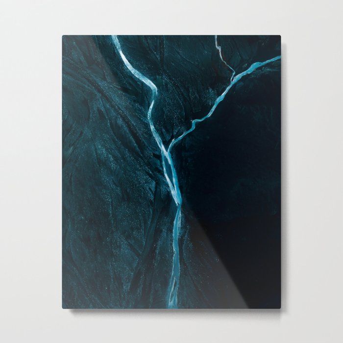 Void River – Minimalist Landscape Photography Metal Print