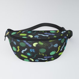 Microbiology - Color on Black Fanny Pack
