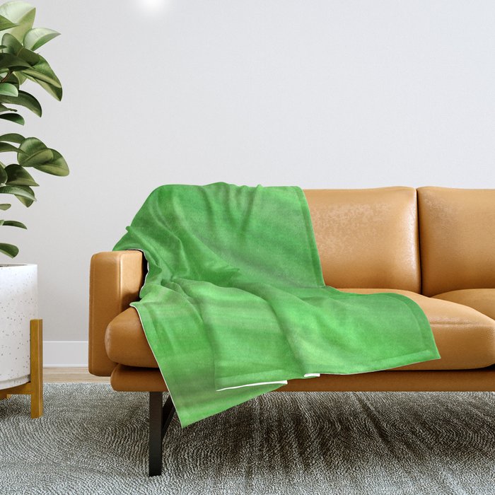 Shamrock Green Abstract Throw Blanket