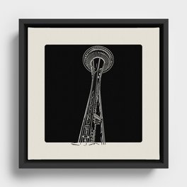 Space Needle, Seattle Washington Framed Canvas
