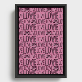 Love lettering Framed Canvas