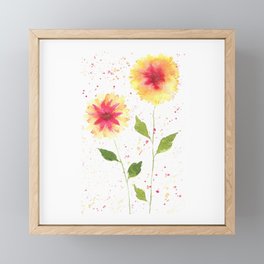 Flower burst Framed Mini Art Print