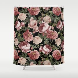 Vintage & Shabby Chic - Lush Victorian Roses Shower Curtain