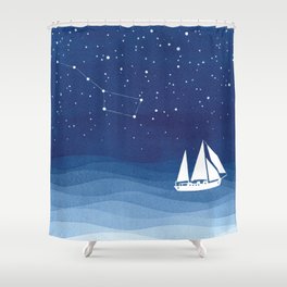 big dipper, sailboat Shower Curtain