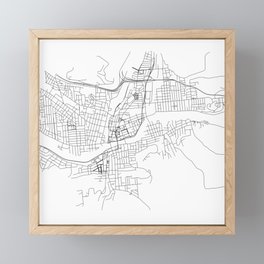 Binghamton New York Minimalist Map Framed Mini Art Print