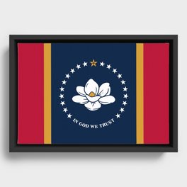 Flag of Mississippi Framed Canvas
