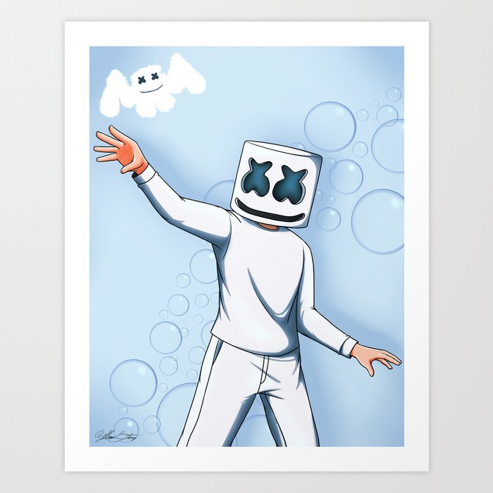 Marshmello Art Print By Yellowstones Society6