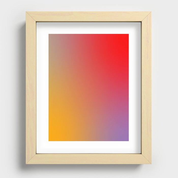 87 Rainbow Gradient Colour Palette 220506 Aura Ombre Valourine Digital Minimalist Art Recessed Framed Print